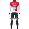 Fietskleding (Fietsshirt Lange Mouw + Lange Koersbroek) Sidermec 2021 Androni Giocattoli - Rood Wit